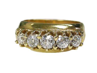 Vintage 5 Diamond Ring