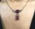 Vintage Red Tourmaline and Diamond Pendant Necklace