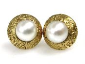 Vintage Cultured Pearl 14kt Earrings