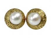 Vintage Cultured Pearl 14kt Earrings