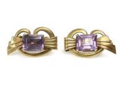 Amethyst Retro Earrings