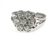 Vintage Diamond Rosette Ring