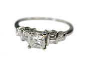 Princess Cut Diamond Engagement Ring in Platinum