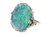 Art Deco Opal and Diamond Ring