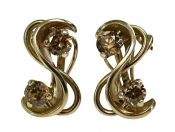 Zircon Earrings, Brown