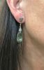 Vintage Inspired Prasiolite and Diamond Drop Earrings
