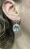 Vintage 16.60ct Prasiolite Earrings in 18kt Yellow Gold and Silver