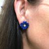 Lapis and Zirconia Earrings
