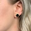 Vintage Onyx 14kt Earrings