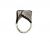 Modern Black Diamond and Diamond Pave Ring