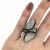 Modern Black Diamond and Diamond Pave Ring