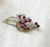 Vintage 2.92ct Ruby and Diamond 18kt Spray Brooch
