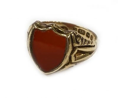 Antique Carnelian Shield Ring