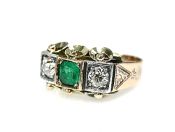 Vintage Emerald and Diamond Ring