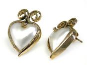 Heart Shaped Pearl Earrings