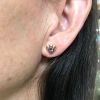 Vintage Tanzanite and Diamond Stud Earrings