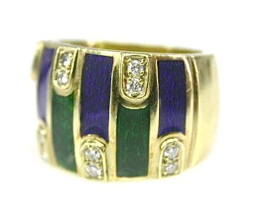 Diamond Enamel Ring
