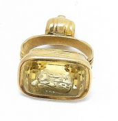 Carved Citrine Fob