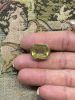 Vintage Carved Citrine Intaglio Fob Pendant in 14kt Yellow Gold