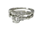 Vintage Diamond Engagement Ring Set