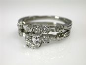 Vintage Diamond Engagement Ring Set