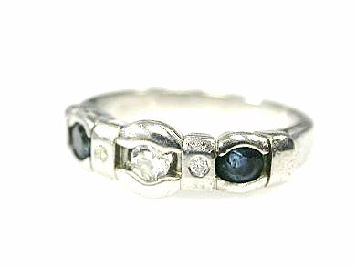 Vintage Diamond and Sapphire Band