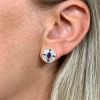 Art Deco Inspired Sapphire and Diamond Earrings