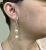 Modern Pearl and Diamond Drop Earrings