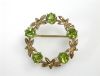 Peridot Wreath Brooch