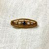 Sapphire and Pearl Brooch