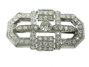 Art Deco .73ct Diamond Platinum Brooch