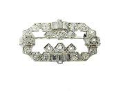 Antique 3.03ct Diamond Platinum Brooch
