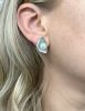 Vintage Jade Diamond and Emerald Earrings