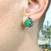 Jade and Diamond Earrings