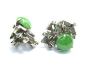 Jade and Diamond Earrings