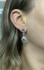 Vintage Inspired Aquamaine and Diamond Drop Earrings