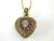 Victorian .56ct Diamond and Ruby Memorial Locket Heart Pendant and Chain