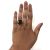 Modern Smoky Quartz and Diamond Ring