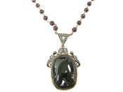 Vintage Garnet and Diamond Necklace