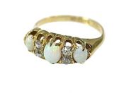 Antique Opal and Diamond Ring