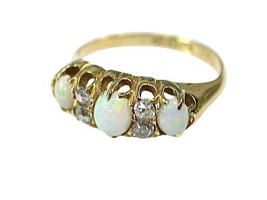 Antique Opal and Diamond Ring