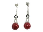 Art Deco Coral Earrings