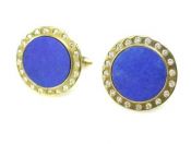 Lapis and Diamond Cufflinks