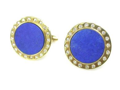 Lapis and Diamond Cufflinks