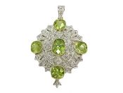 Peridot and Diamond Pendant
