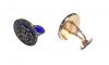 Russian Enamel and Diamond Double Eagle Cufflinks