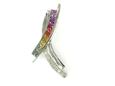 Multicolour Sapphire Pendant