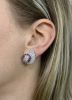 Retro Ruby and Diamond Earrings