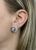 Retro Ruby and Diamond Earrings