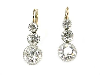 Antique Diamond Drop Earrings